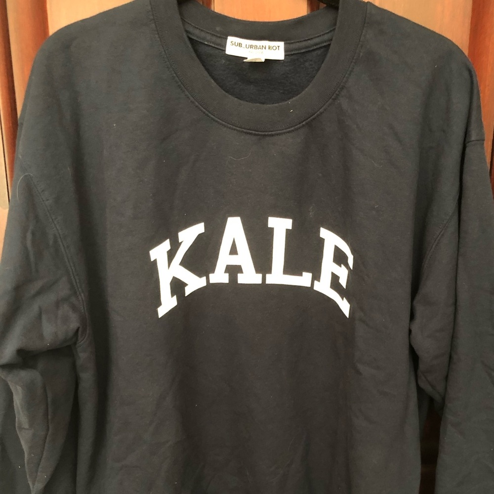 navy blue “kale” crewneck sweatshirt